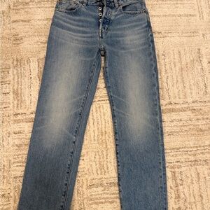 Madewell petite longline straight blue jeans 24P